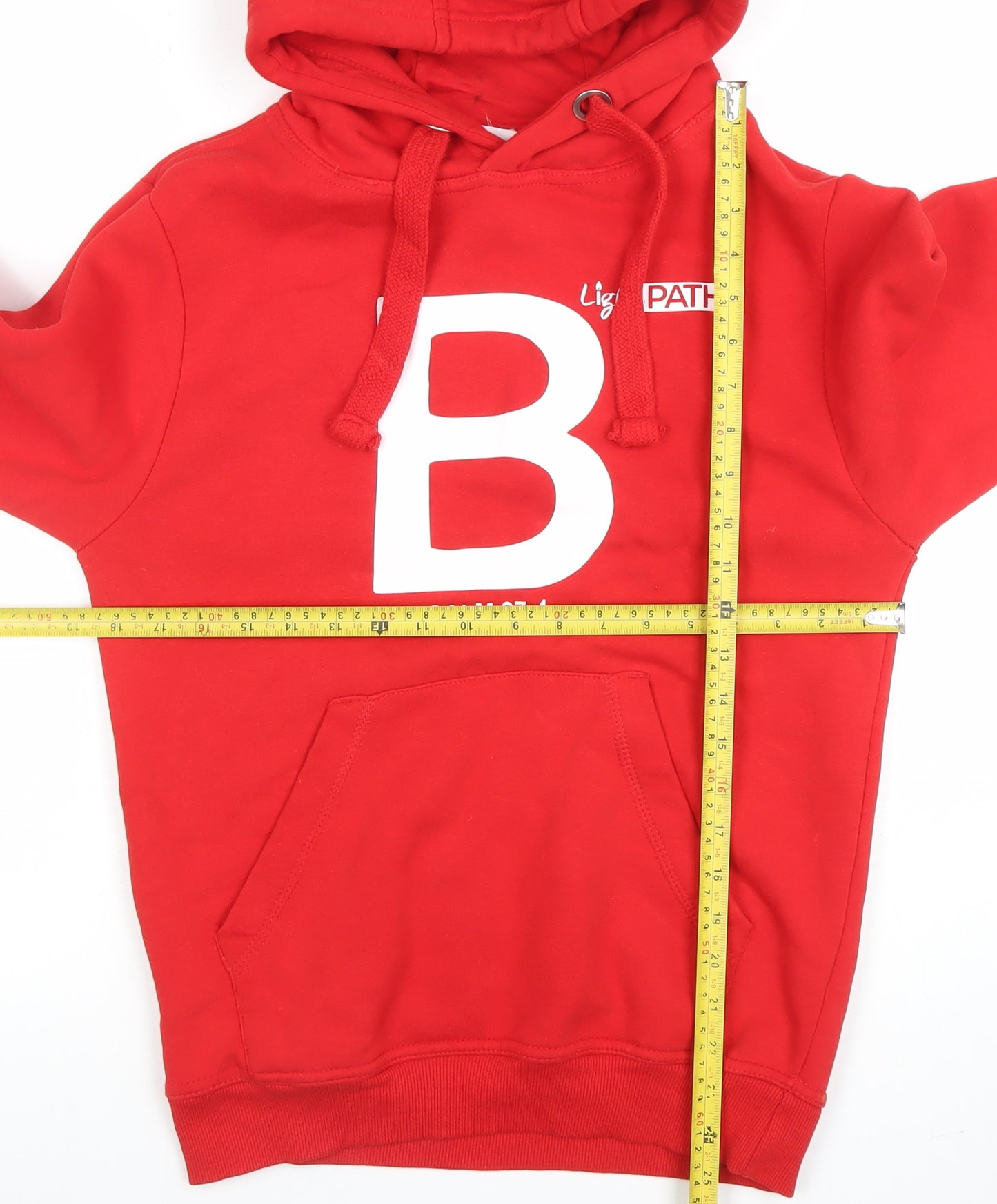 AWDis LightPATH Red Hoodie Women's Small Pullover Cotton Blend