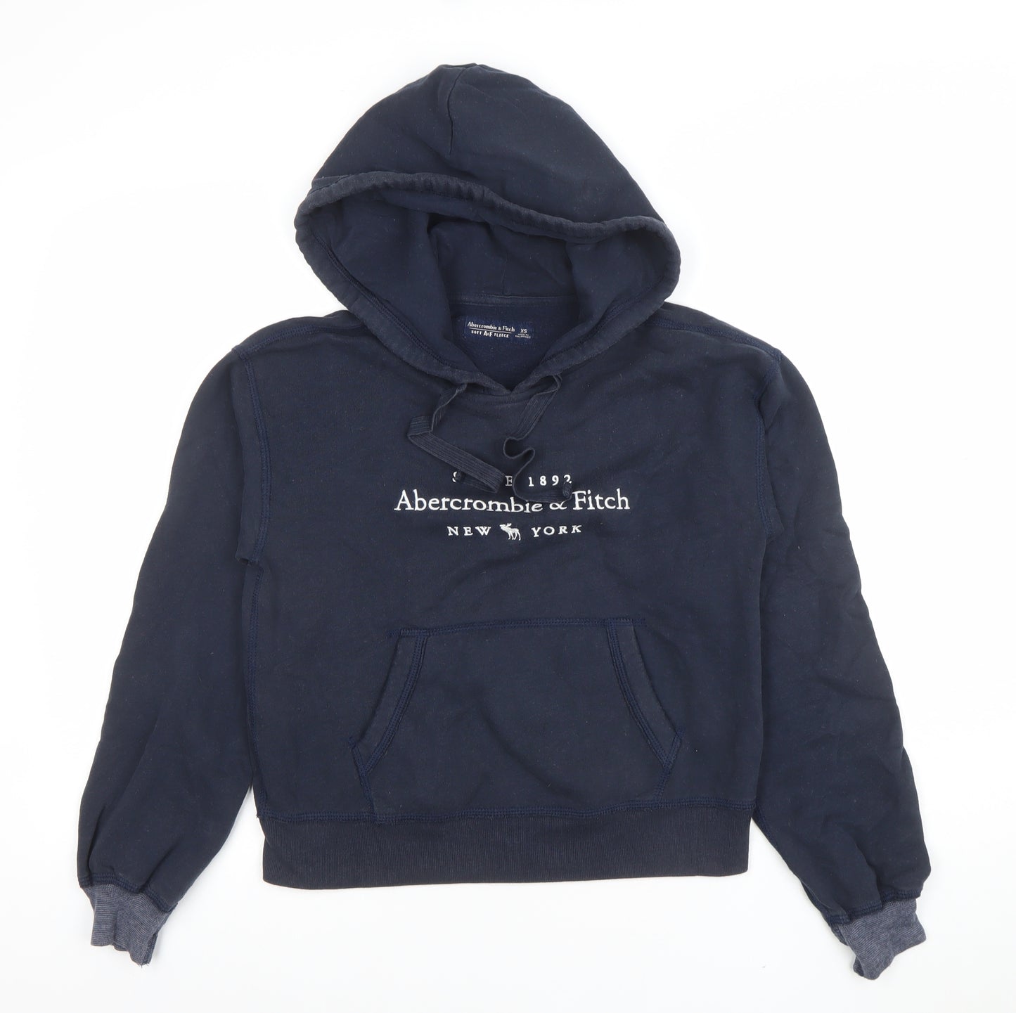 Abercrombie & Fitch Women Navy Blue XS Pullover Hoodie Soft Fleece