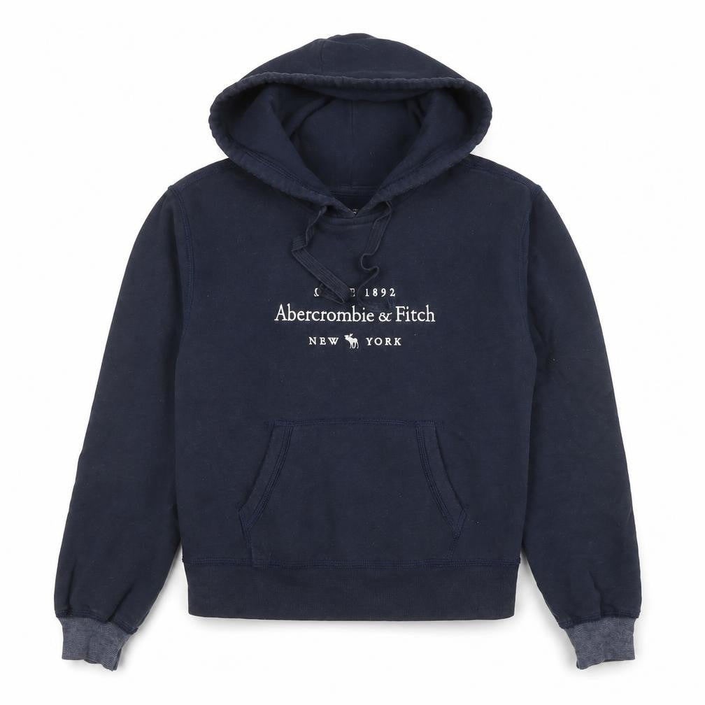Abercrombie & Fitch Women Navy Blue XS Pullover Hoodie Soft Fleece