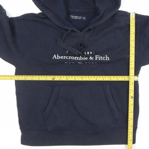 Abercrombie & Fitch Women Navy Blue XS Pullover Hoodie Soft Fleece