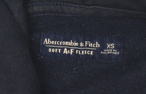 Abercrombie & Fitch Women Navy Blue XS Pullover Hoodie Soft Fleece