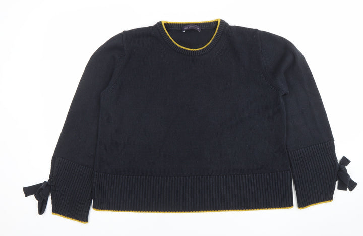 Marks and Spencer Women's Black Cotton Blend Pullover Jumper L