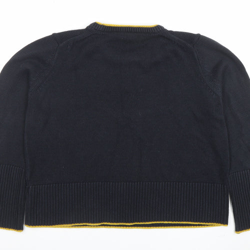 Marks and Spencer Women's Black Cotton Blend Pullover Jumper L