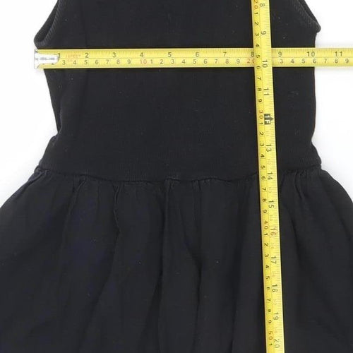 ZARA Women’s Black Sleeveless A-Line Ruffle Short Dress Size S