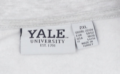Primark Yale University Grey 1/4 Zip Sweatshirt Women 2XL