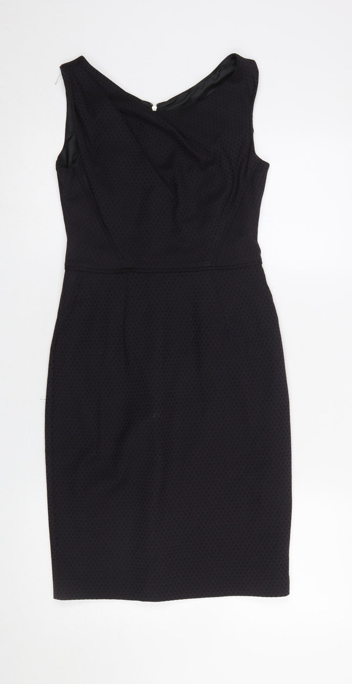 Oasis Women's Black Size 8 Sleeveless Knee-Length Pencil Dress