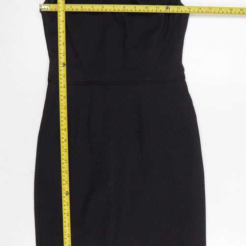 Oasis Women's Black Size 8 Sleeveless Knee-Length Pencil Dress