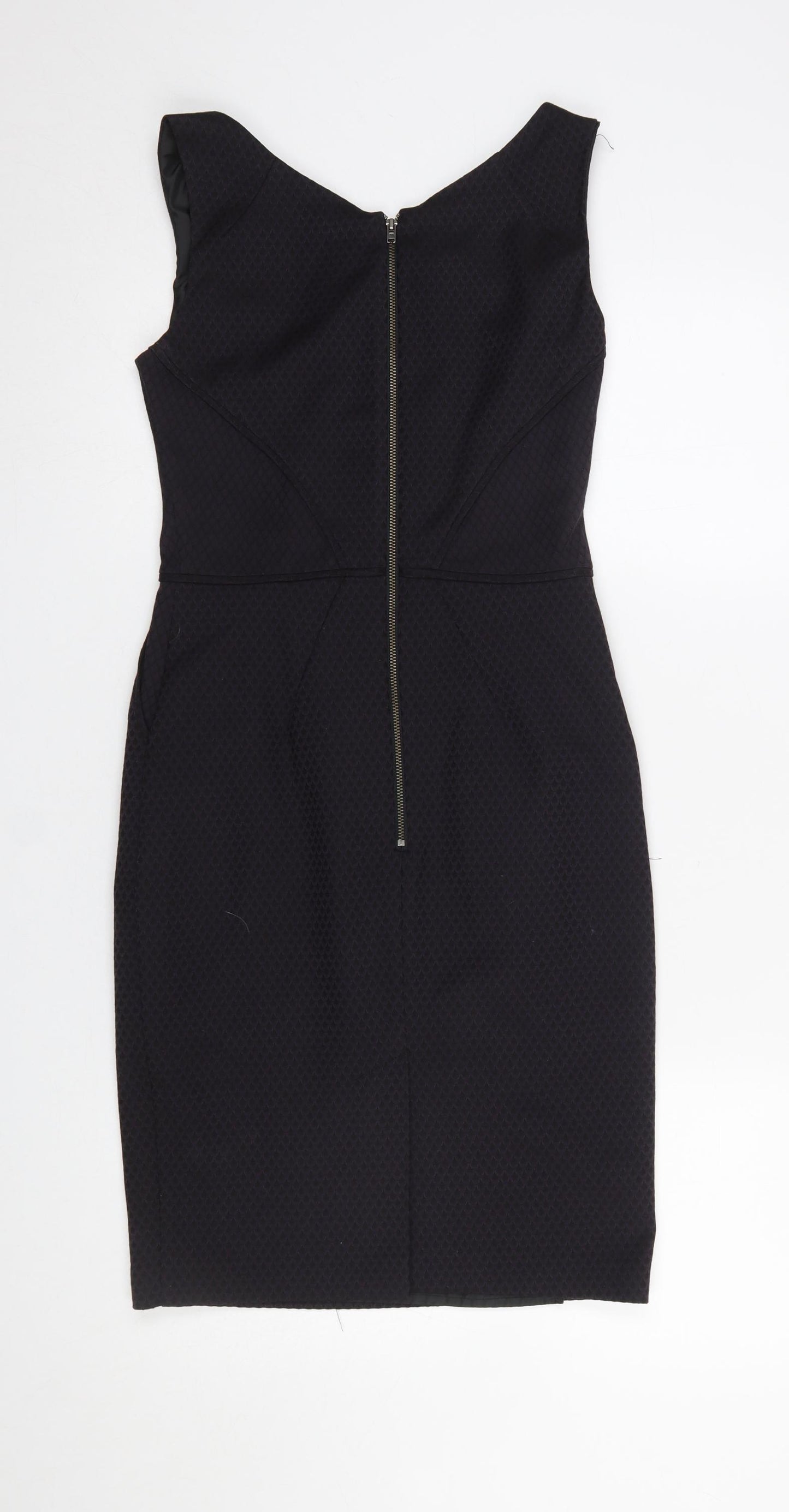Oasis Women's Black Size 8 Sleeveless Knee-Length Pencil Dress