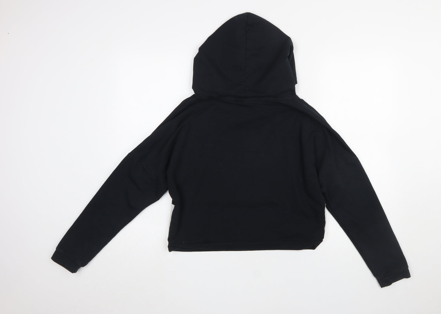 Puma Women's Black Hooded Pullover Crop Sweatshirt XS UK 8