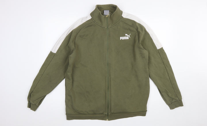 Puma Men's Green Full Zip Sweatshirt L Regular Fit