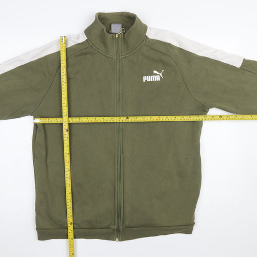 Puma Men's Green Full Zip Sweatshirt L Regular Fit