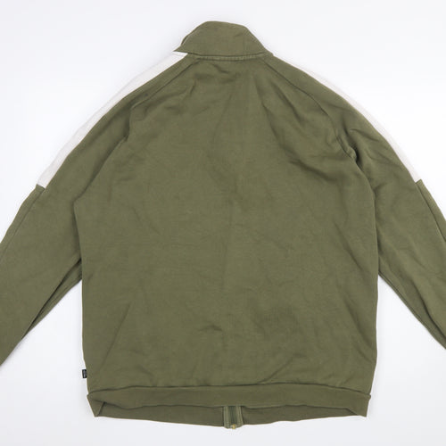 Puma Men's Green Full Zip Sweatshirt L Regular Fit