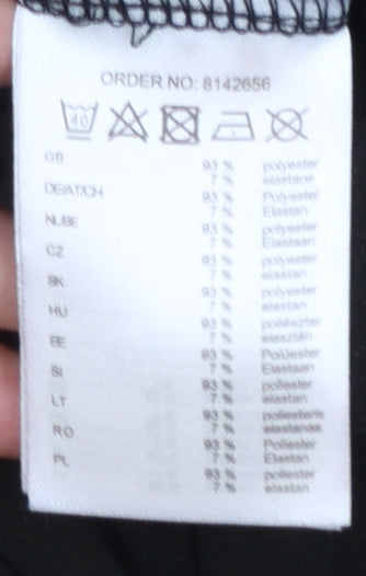 Flame Womens Black Sleeveless Belted Tapered Jumpsuit L