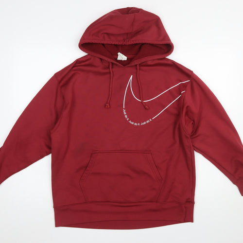 Nike Men's Red Therma-Fit Pullover Hoodie Size M Sportswear