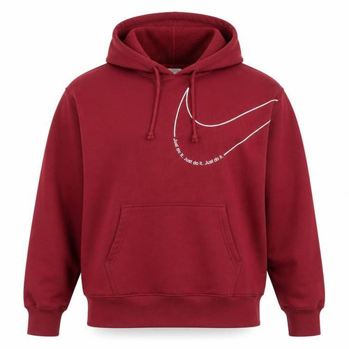 Nike Men's Red Therma-Fit Pullover Hoodie Size M Sportswear
