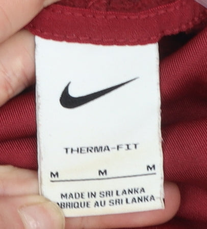 Nike Men's Red Therma-Fit Pullover Hoodie Size M Sportswear