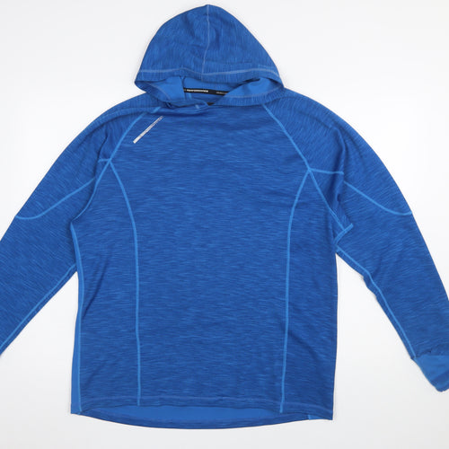 Skechers Performance Blue Polyester Hooded Pullover Hoodie Womens M