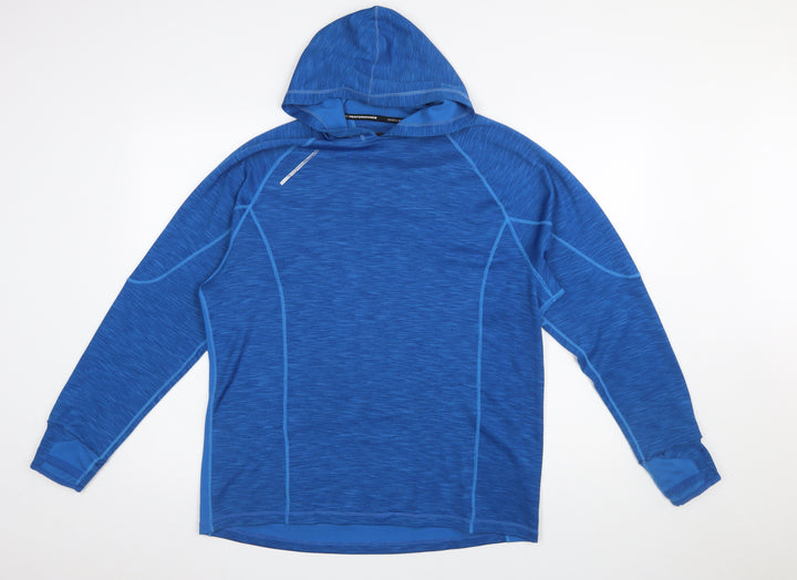 Skechers Performance Blue Polyester Hooded Pullover Hoodie Womens M