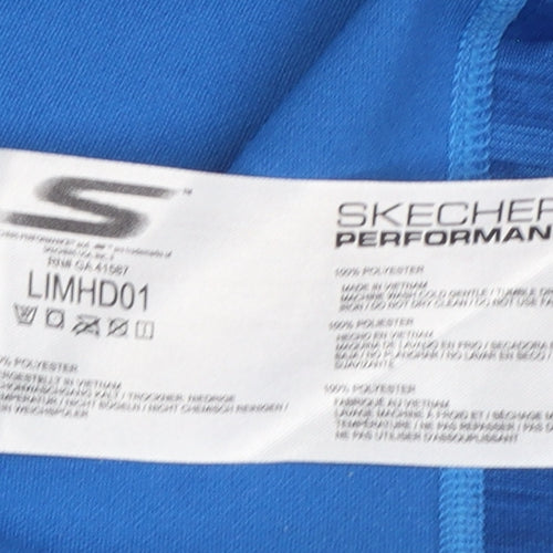 Skechers Performance Blue Polyester Hooded Pullover Hoodie Womens M