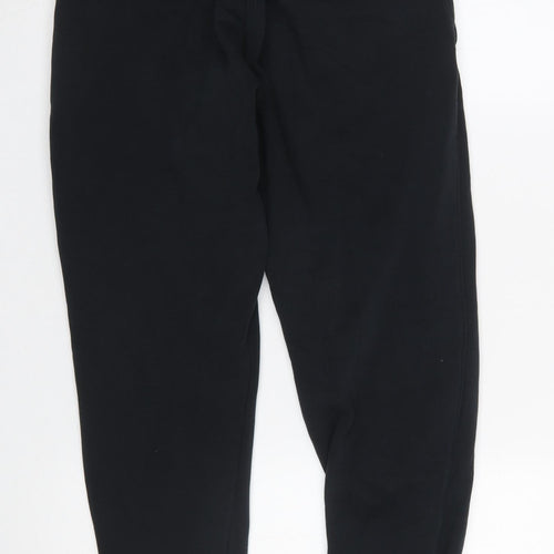 Nike Women's Black Jogger Trousers Size S Fleece Cotton Blend