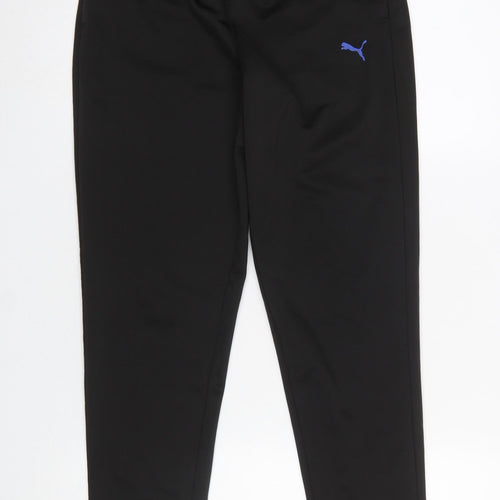 Puma Boys Black 13-14 Years Jogger Trousers 100% Polyester Sportswear