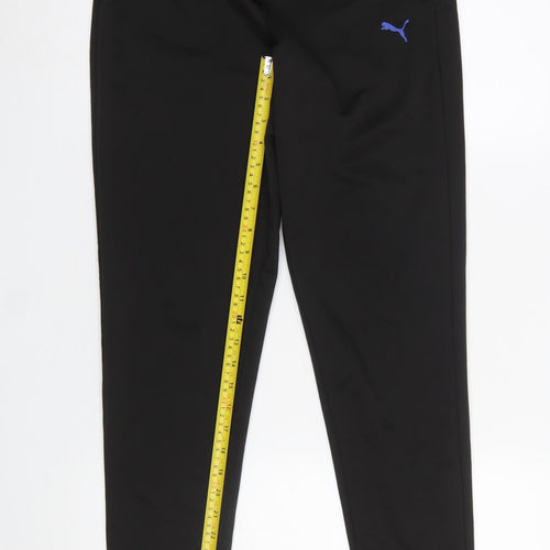Puma Boys Black 13-14 Years Jogger Trousers 100% Polyester Sportswear