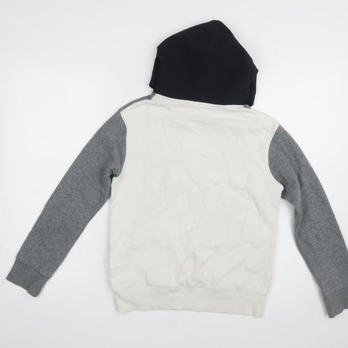 Under Armour Boys Grey Hoodie Medium Colourblock Pullover ColdGear