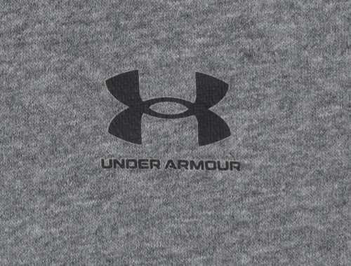 Under Armour Boys Grey Hoodie Medium Colourblock Pullover ColdGear