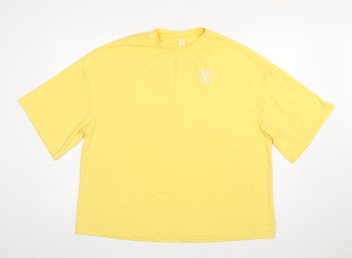 Missguided Women’s Yellow Basic Cotton Relaxed T-Shirt M