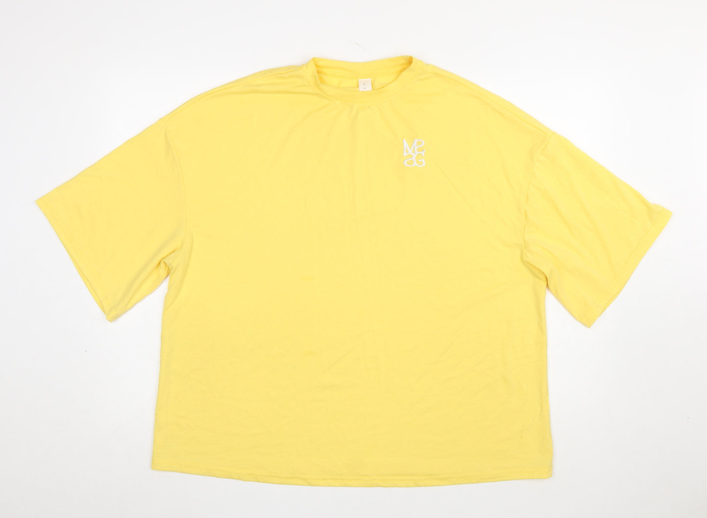 Missguided Women’s Yellow Basic Cotton Relaxed T-Shirt M