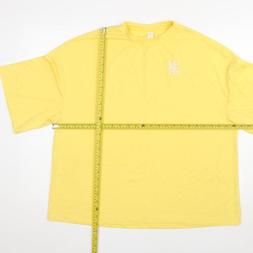 Missguided Women’s Yellow Basic Cotton Relaxed T-Shirt M
