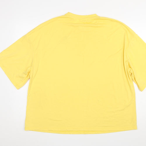 Missguided Women’s Yellow Basic Cotton Relaxed T-Shirt M