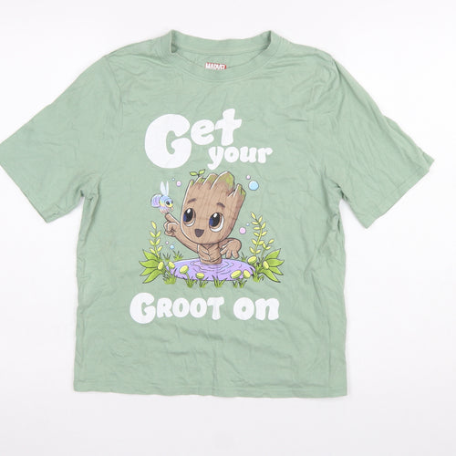 Marvel Girls Green Baby Groot Graphic T-Shirt XS 6-8 Primark