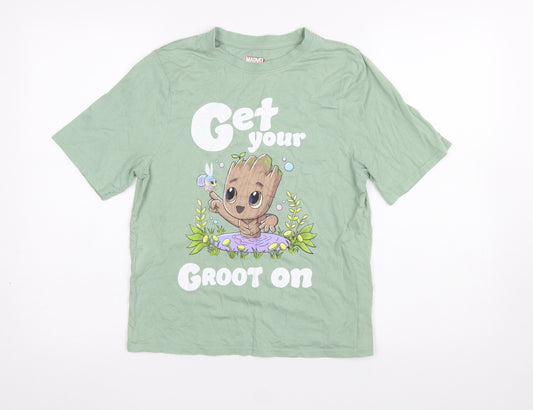 Marvel Girls Green Baby Groot Graphic T-Shirt XS 6-8 Primark