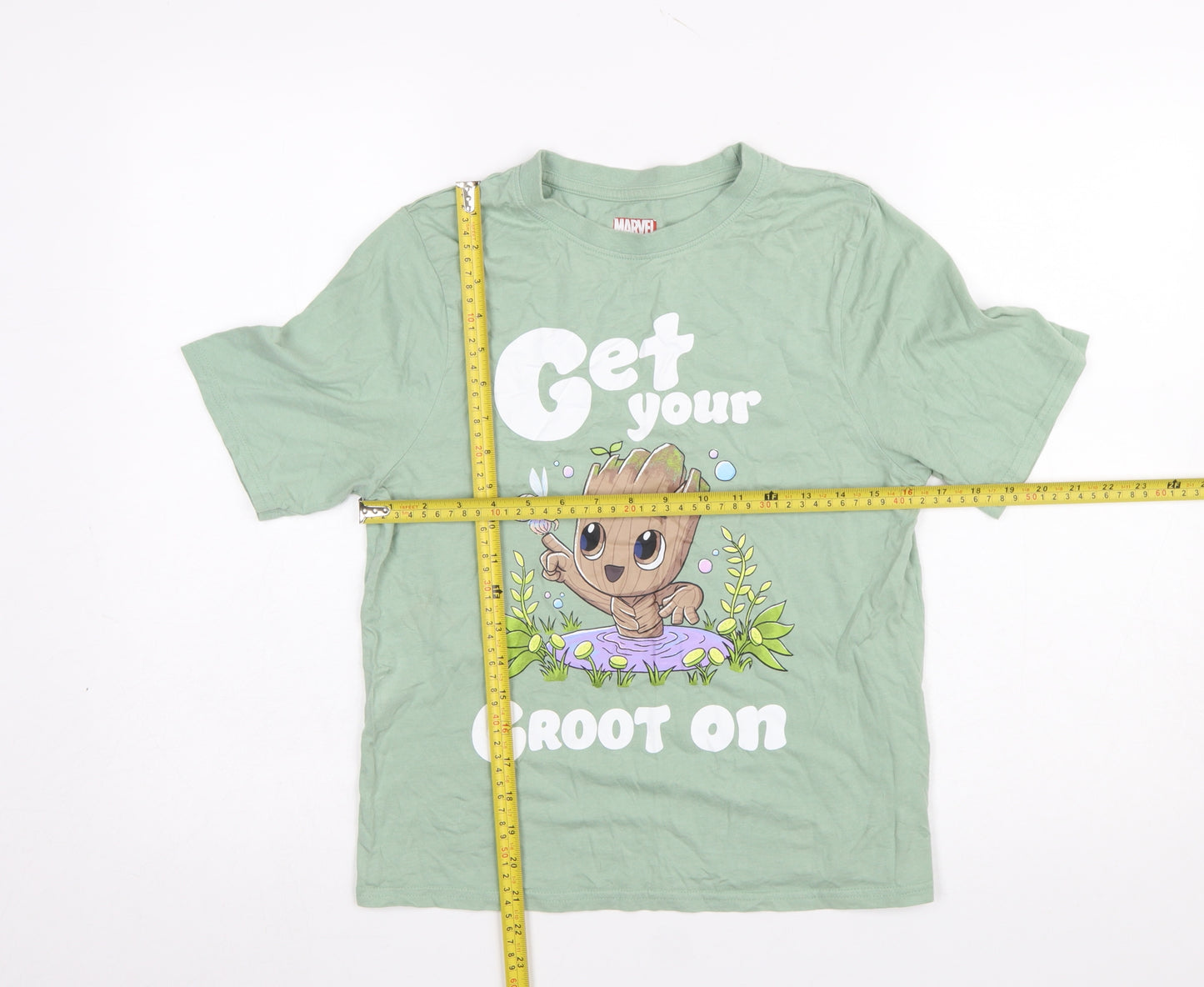 Marvel Girls Green Baby Groot Graphic T-Shirt XS 6-8 Primark
