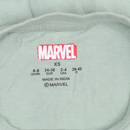 Marvel Girls Green Baby Groot Graphic T-Shirt XS 6-8 Primark