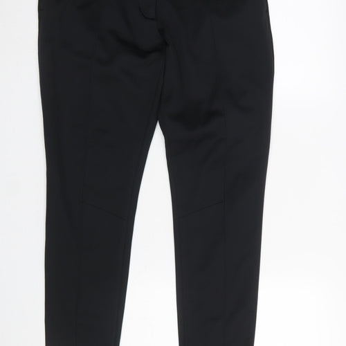 Emporio Armani EA7 Women's Black Slim Fit Zip Ankle Trousers L