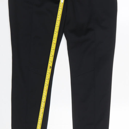 Emporio Armani EA7 Women's Black Slim Fit Zip Ankle Trousers L