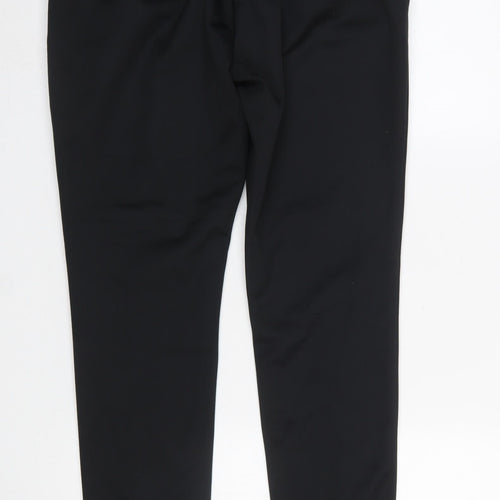 Emporio Armani EA7 Women's Black Slim Fit Zip Ankle Trousers L