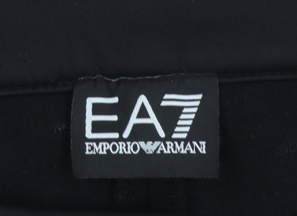 Emporio Armani EA7 Women's Black Slim Fit Zip Ankle Trousers L