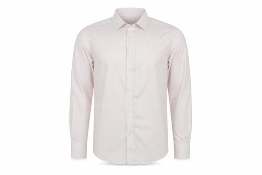 T.M. Lewin Men's Pink Check Slim Fit Non-Iron Dress Shirt 15in Collar