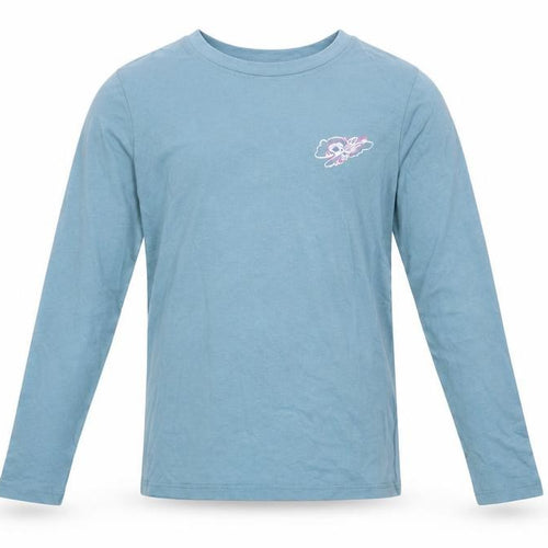 Mountain Warehouse Girls Blue Long Sleeve Cotton T-Shirt 9-10 Years Casual