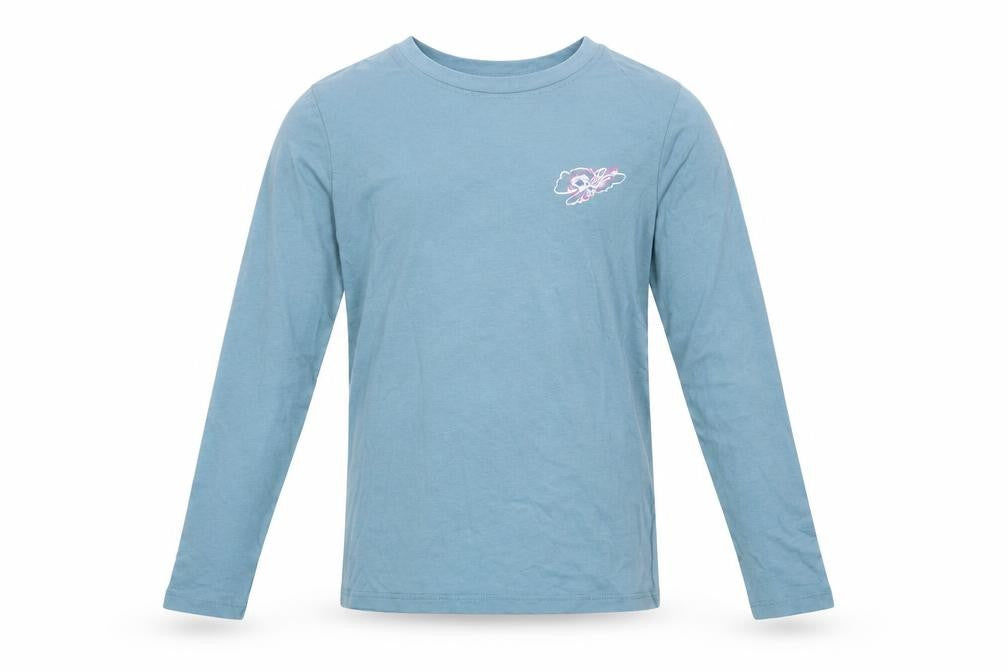 Mountain Warehouse Girls Blue Long Sleeve Cotton T-Shirt 9-10 Years Casual