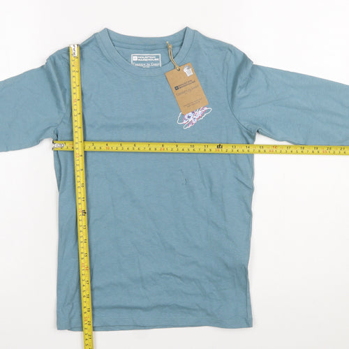 Mountain Warehouse Girls Blue Long Sleeve Cotton T-Shirt 9-10 Years Casual