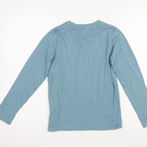 Mountain Warehouse Girls Blue Long Sleeve Cotton T-Shirt 9-10 Years Casual