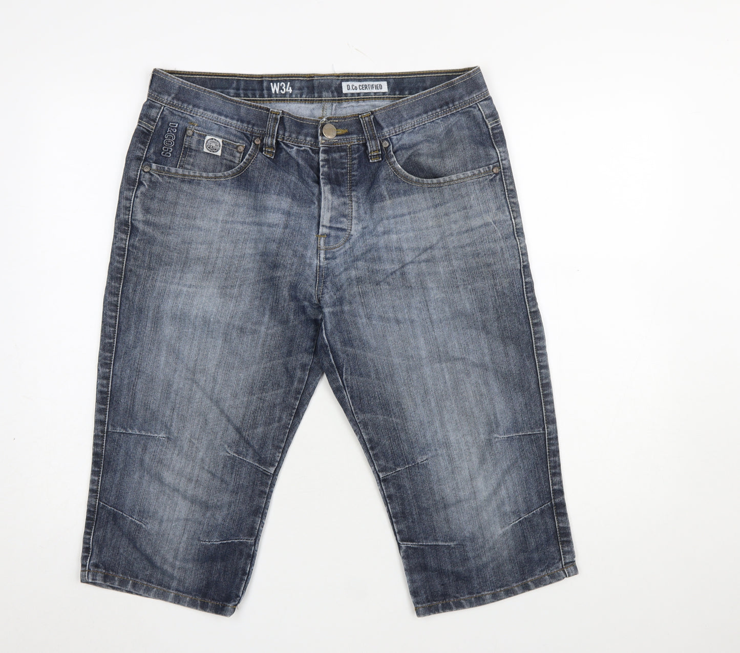 Denim Co Men's Blue Denim 34in Waist Casual Shorts