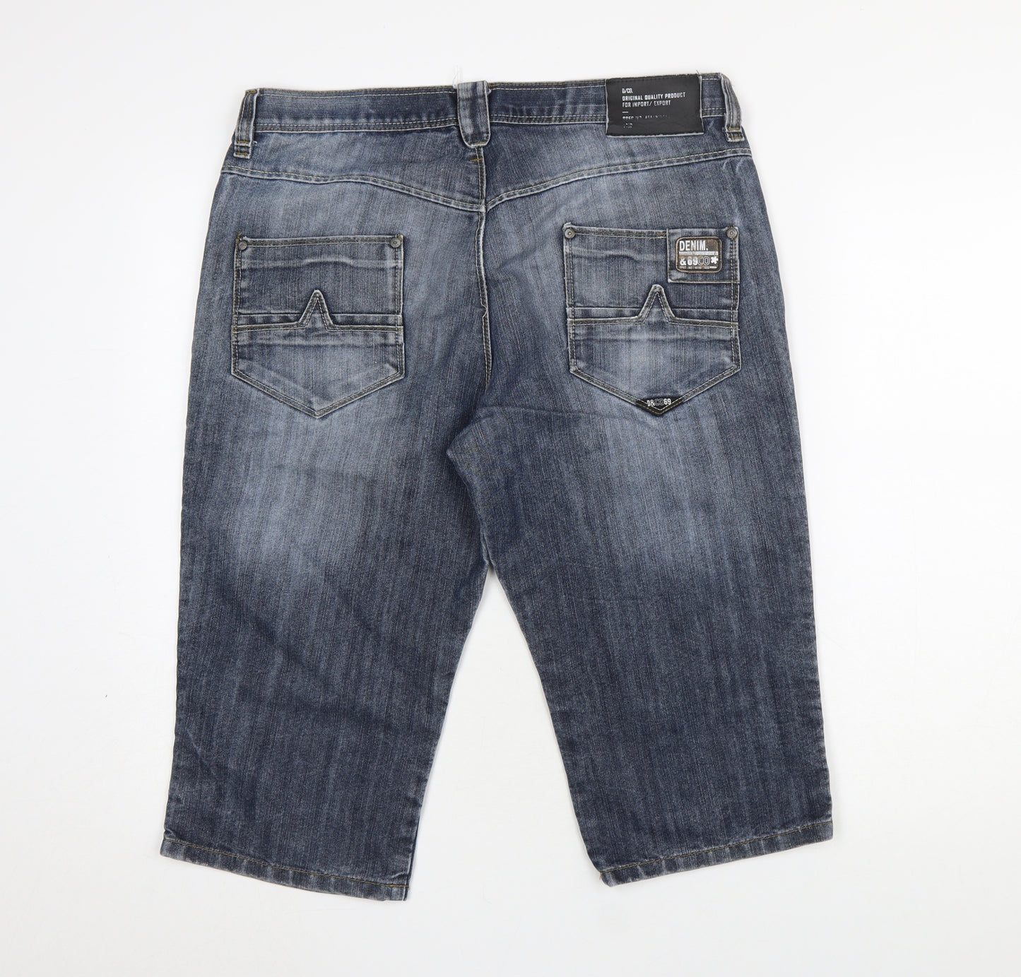 Denim Co Men's Blue Denim 34in Waist Casual Shorts