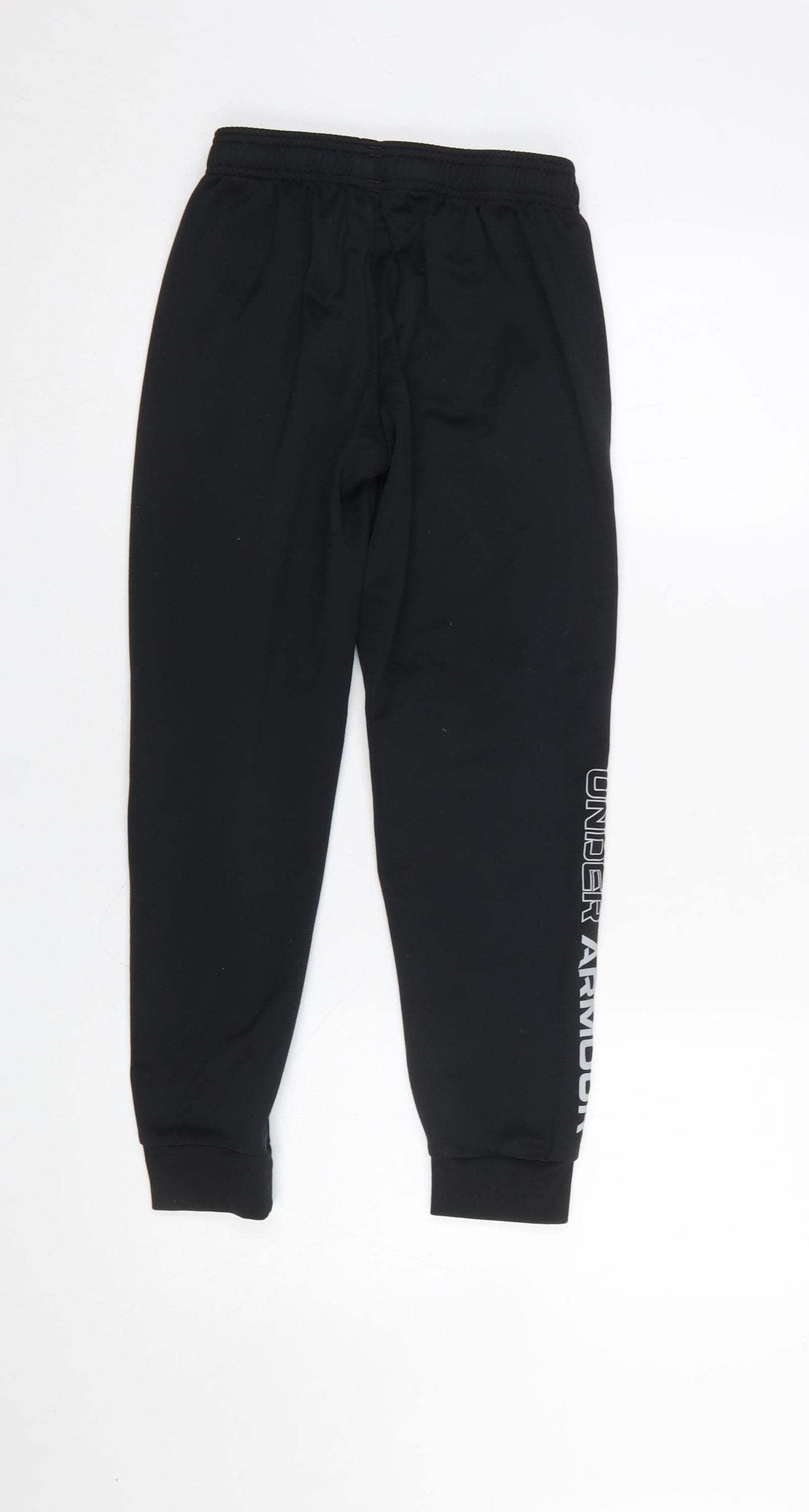 Under Armour Boys Black Jogger Trousers Size M Elastic Waist Activewear