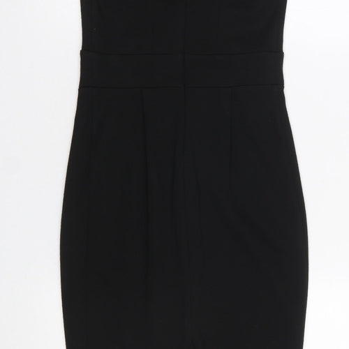 Topshop Women’s Black Size 8 Off Shoulder Pencil Dress