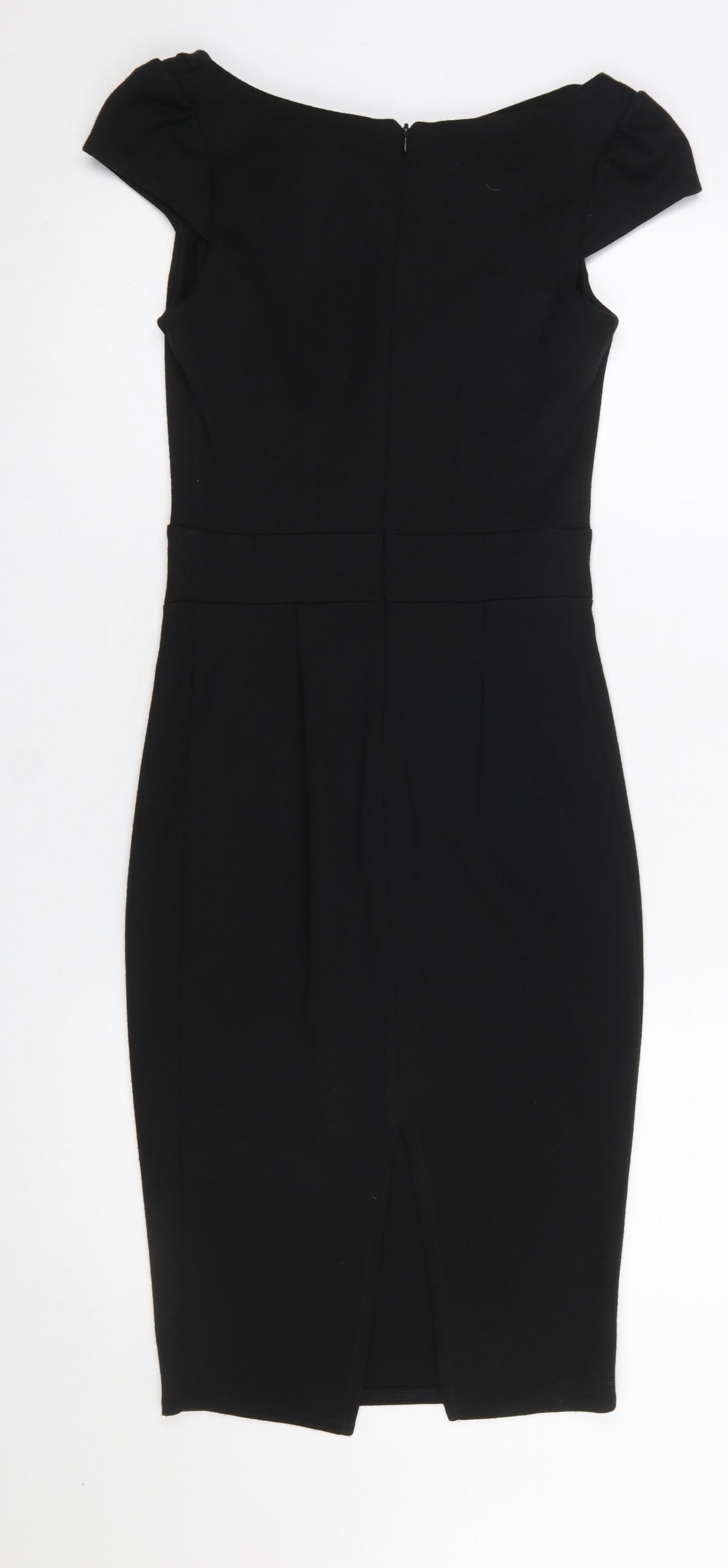 Topshop Women’s Black Size 8 Off Shoulder Pencil Dress
